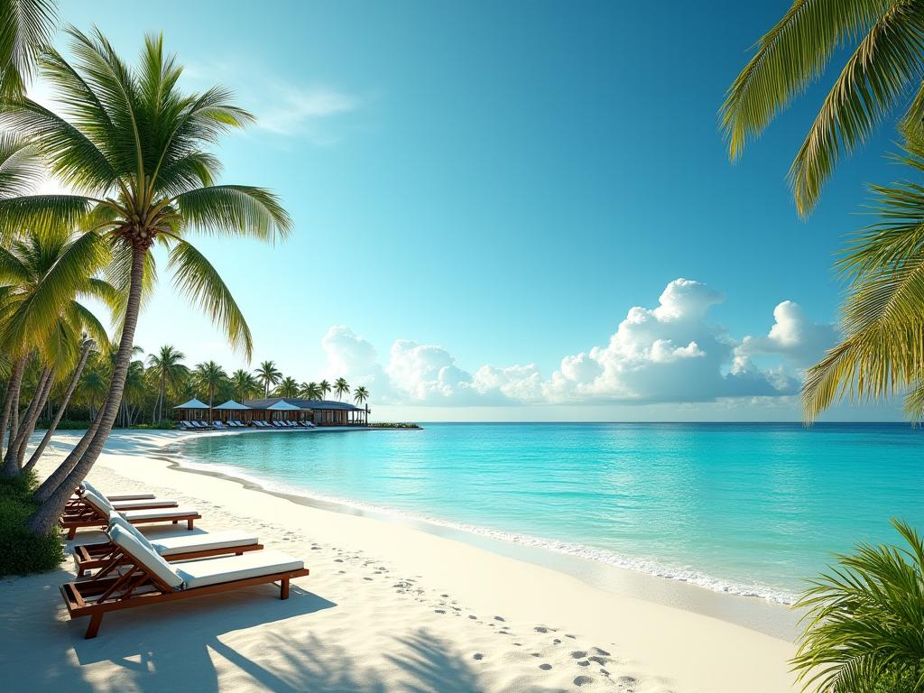 Luxury all-inclusive resort with pristine beach